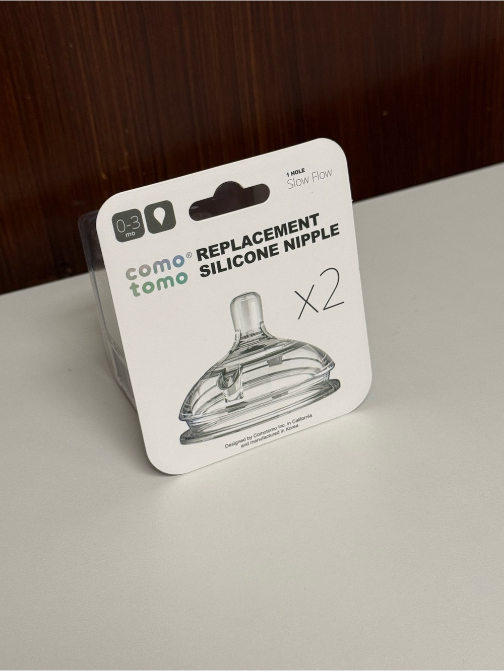 Comotomo Replacement Silicone Nipple - Clear (0-3m)